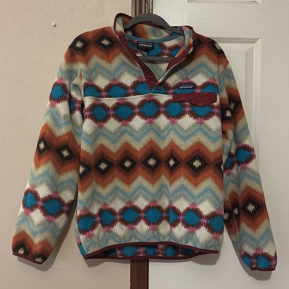Patagonia Jackets & Blazers - Patagonia Synchilla Timber Twist Aztec Fleece Snap Pullover Sweatshirt Jacket L